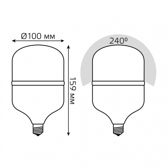 Лампа светодиодная Gauss E27 32W 4000K матовая 63233