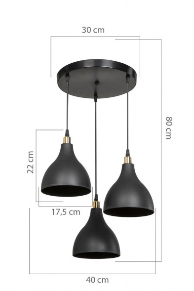 Подвесная люстра Toplight Marjory TL1615H-03BK