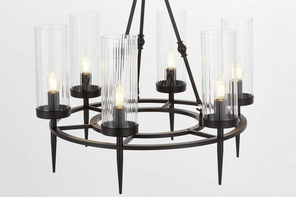 Подвесная люстра Lumina Deco Moratti LDP 8022-6 BK+PR