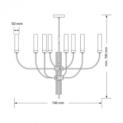 Подвесной светильник KUTEK MOOD MUS-ZW-8(N)