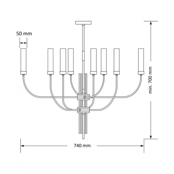 Подвесной светильник KUTEK MOOD MUS-ZW-8(N)