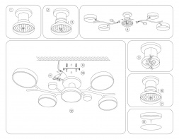Потолочная светодиодная люстра Ambrella light Comfort LineTech FL4835