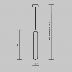 Подвесной светодиодный светильник Maytoni Chain MOD017PL-L13N
