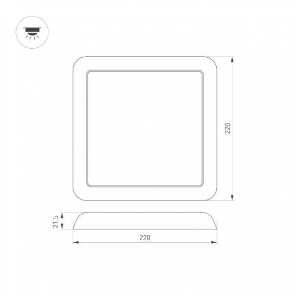 Встраиваемый светодиодный светильник Arlight CL-Fiokk-S220x220-18W Day4000-Mix 034471