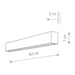 Настенный светильник Nowodvorski Straight Wall Led S 7562