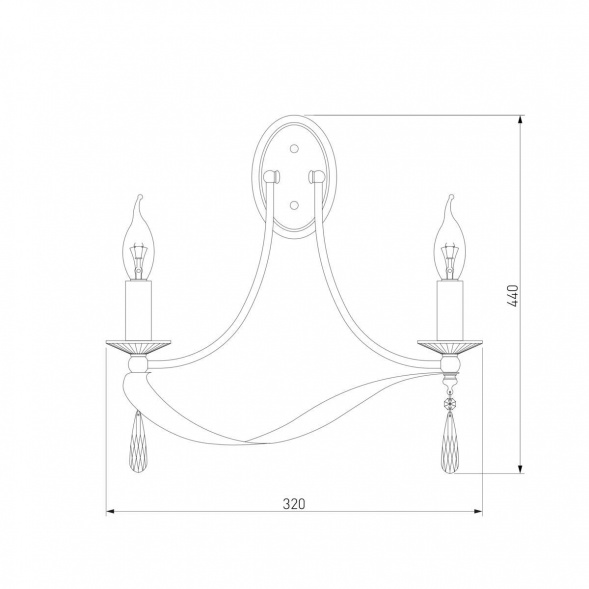Бра Eurosvet 60064/2 хром