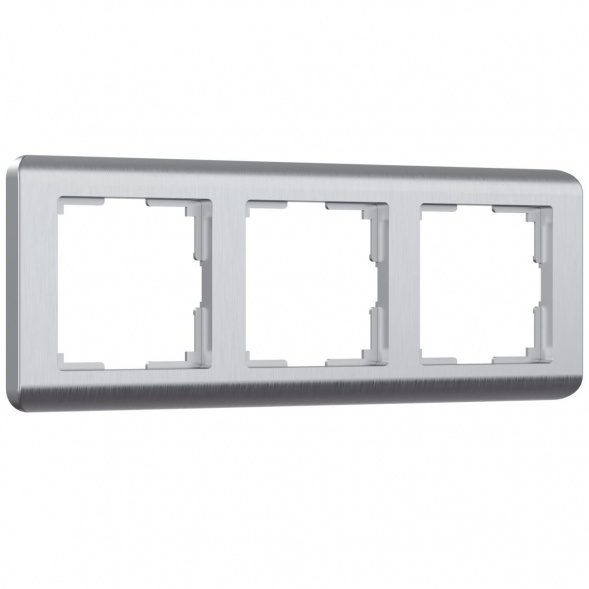 Рамка на 3 поста Werkel Stream серебряный W0032106 4690389162282
