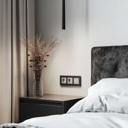 Рамка Werkel Slab на 3 поста черный матовый W0032908 4690389193422