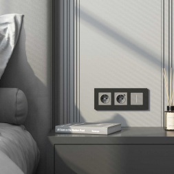 Рамка Werkel Slab на 3 поста черный матовый W0032908 4690389193422