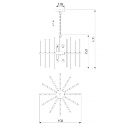 Подвесная люстра Bogates Allure 355/6 Smart хром