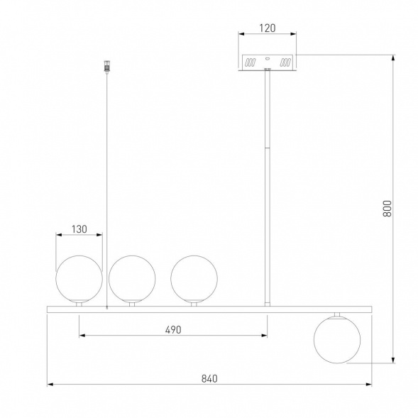 Подвесная люстра Eurosvet Fredo 70136/4 черный жемчуг
