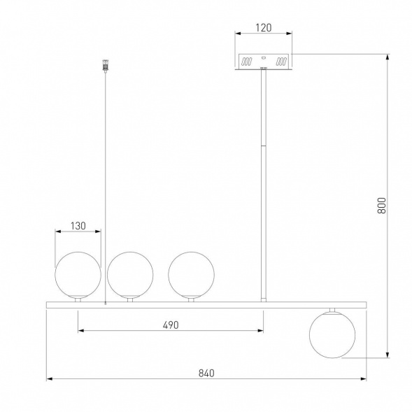Подвесная люстра Eurosvet Fredo 70136/4 черный жемчуг