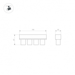 Трековый светодиодный светильник Arlight Mag-Orient-Krater-L195-12W Day4000 035580