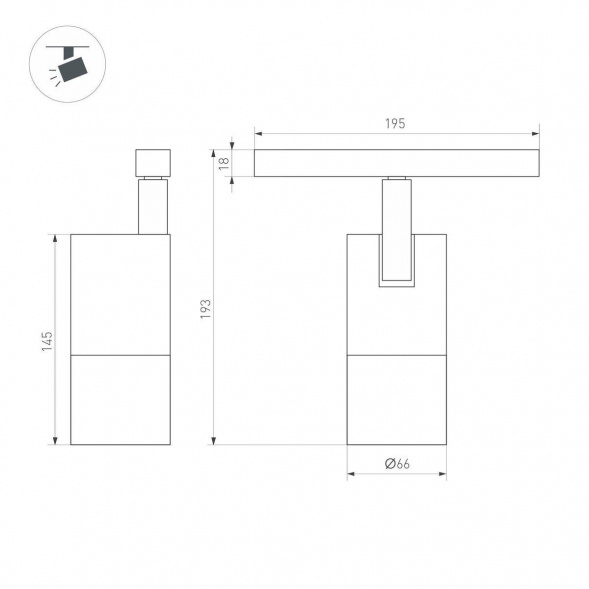 Трековый светодиодный светильник Arlight Mag-Orient-Spot-Zoom-R65-15W Warm3000 038373
