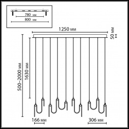 Подвесной светодиодный светильник Odeon Light L-Vision Flow 5105/52L