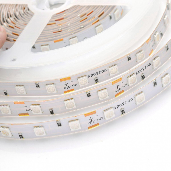 Светодиодная лента Apeyron 14,4W/m 60LED/m 5050SMD зеленый 5M 49BL