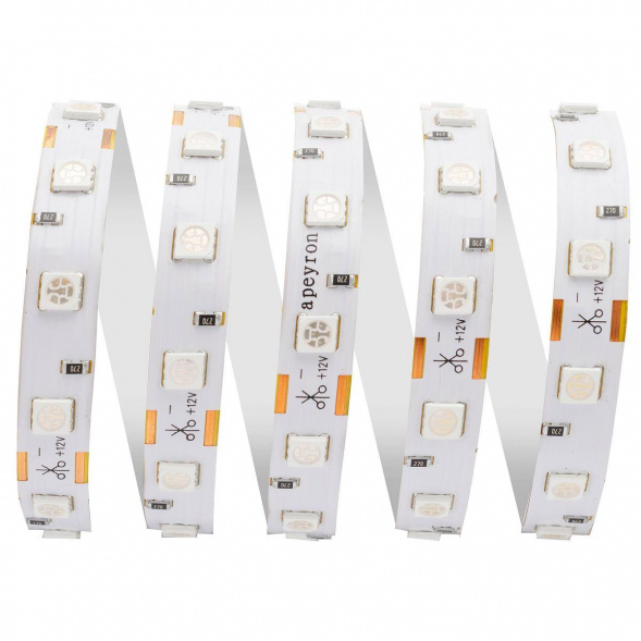 Светодиодная лента Apeyron 14,4W/m 60LED/m 5050SMD зеленый 5M 49BL
