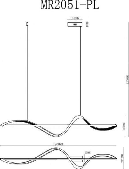 Подвесной светодиодный светильник MyFar Marry MR2051-PL