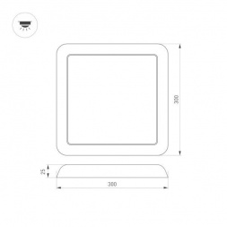 Встраиваемый светодиодный светильник Arlight CL-Fiokk-S300x300-25W Day4000-Mix 034472