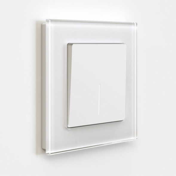 Выключатель одноклавишный Werkel с подсветкой белый матовый W1110161 4690389184567