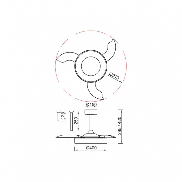 Люстра-вентилятор Mantra NISEKO FAN S 9092