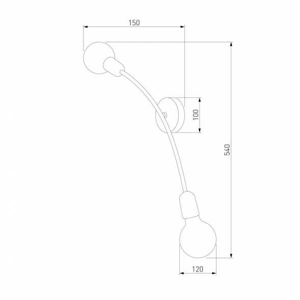 Бра TK Lighting 2721 Helix Black
