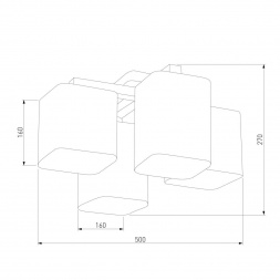 Потолочный светильник TK Lighting 4163 Tora White
