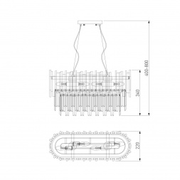 Подвесная люстра Bogates Piano 340/4