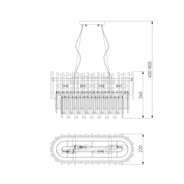Подвесная люстра Bogates Piano 340/4