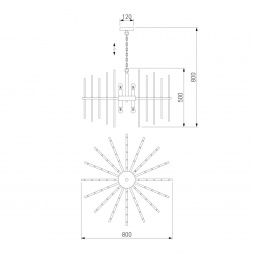 Подвесная люстра Bogates Allure 355/8 Smart хром