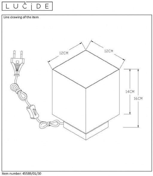 Настольная лампа Lucide Suzy 45589/01/30