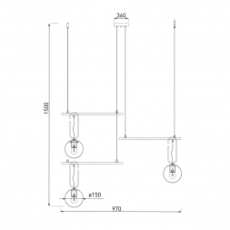 Подвесная люстра Eurosvet Riche 70143/3 белый