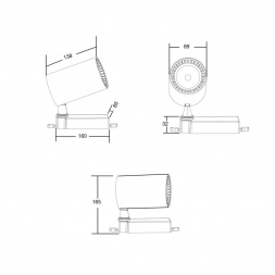 Трековый светодиодный светильник Maytoni Vuoro TR029-3-20W3K-B