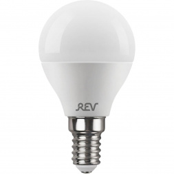 Лампа светодиодная REV G45 Е14 9W 6500K холодный белый свет шар 32504 8