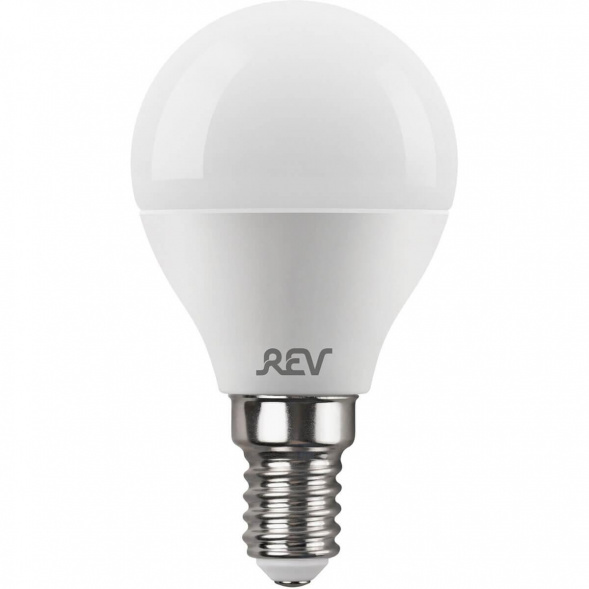 Лампа светодиодная REV G45 Е14 9W 6500K холодный белый свет шар 32504 8