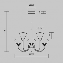 Подвесной светильник Maytoni MOD402PL-L20BS3K