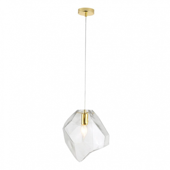 Подвесной светильник Crystal Lux NUESTRO SP1 GOLD/TRANSPARENT