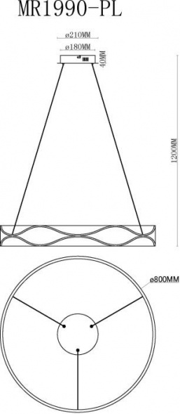 Подвесной светодиодный светильник MyFar Stefan MR1990-PL