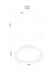 Подвесной светодиодный светильник Arte Lamp Cinta A1847SP-46BK