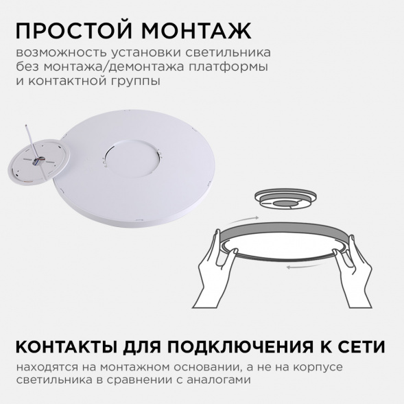 Настенно-потолочный светодиодный светильник Apeyron Spin 18-126