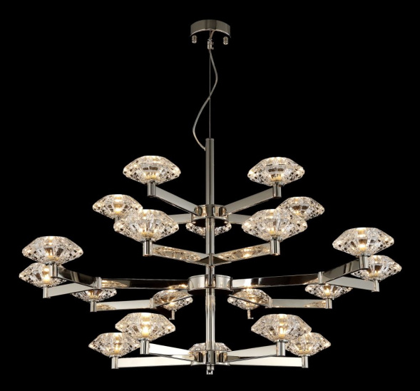 Подвесная люстра Crystal Lux Rebeca SP5+10+5 Nickel