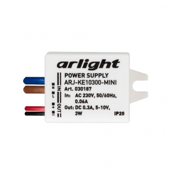 Драйвер Arlight ARJ-KE10300-Mini 5-10V 3W IP20 0,3A 030187