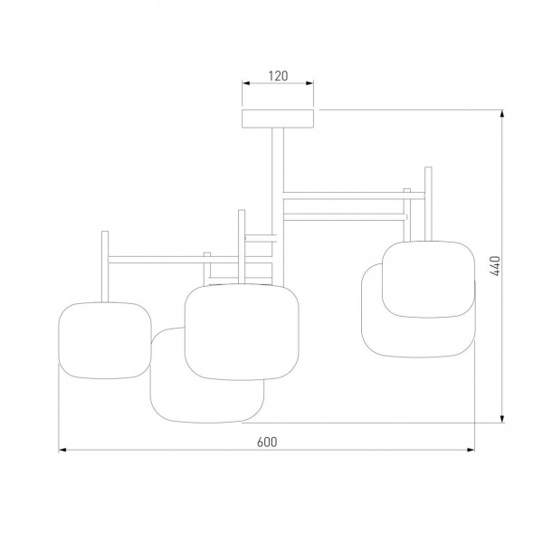 Потолочная люстра Eurosvet Jar 70128/5 золото