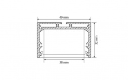 Профиль с рассеивателем Arlight SL-LINE-4932-2500 ANOD+OPAL 020465