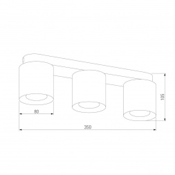 Потолочная люстра TK Lighting 3413 Vico Black