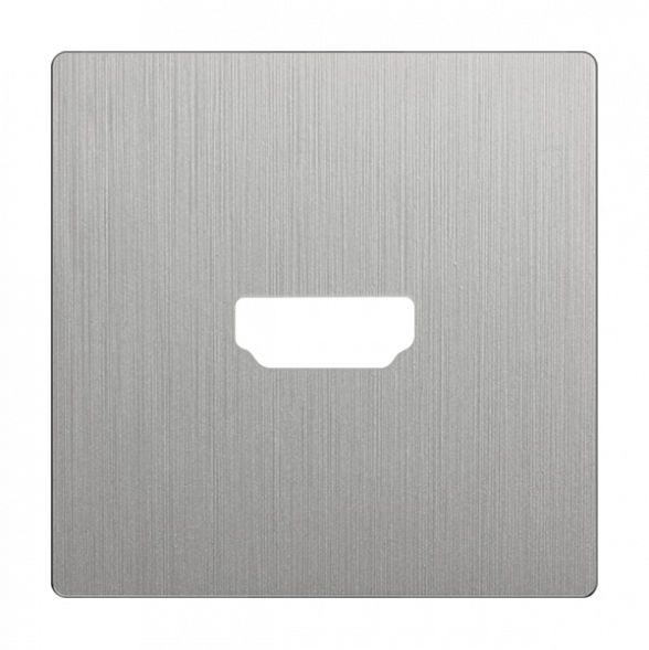 Накладка Werkel для розетки HDMI серебряный рифленый WL09-HDMI-CP 4690389128318