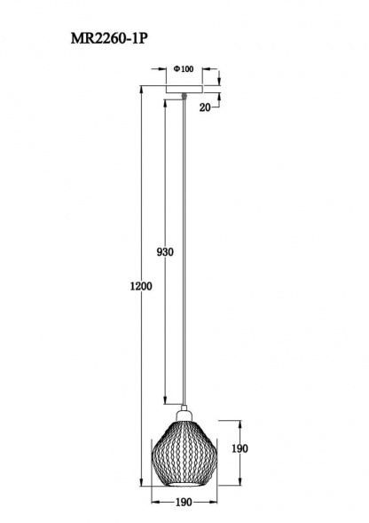 Подвесной светильник MyFar Beata MR2260-1P