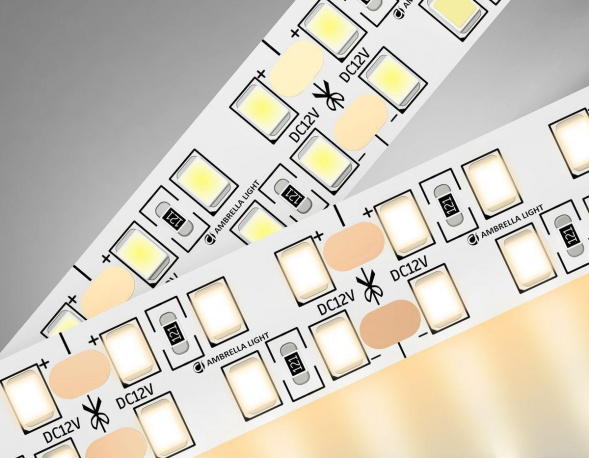 Светодиодная лента Ambrella Light 24W/m 240LED/m 2835SMD теплый белый 5M GS1701