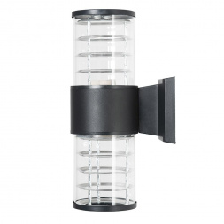 Светильник садово-парковый Feron.ONE DH0802-P, на стену вверх/вниз,  E27 230V, черный пластик