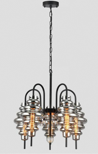 Подвесная люстра Elvan LU-7628/5-Е27-BkSm